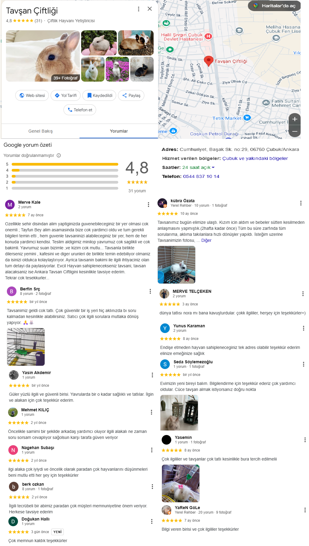 tavsanciftligi Müşteri Yorumları